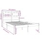 vidaXL Massivholzbett Schwarz 140x190 cm vidaXL Massivholzbett Schwarz 140x190 cm
