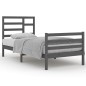 vidaXL Massivholzbett Grau 90x200 cm vidaXL Massivholzbett Grau 90x200 cm