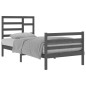 vidaXL Massivholzbett Grau 90x200 cm vidaXL Massivholzbett Grau 90x200 cm