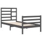 vidaXL Massivholzbett Grau 90x200 cm vidaXL Massivholzbett Grau 90x200 cm