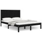 vidaXL Massivholzbett Schwarz Kiefer 140x190 cm vidaXL Massivholzbett Schwarz Kiefer 140x190 cm