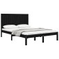 vidaXL Massivholzbett Schwarz Kiefer 140x190 cm vidaXL Massivholzbett Schwarz Kiefer 140x190 cm