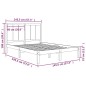 vidaXL Massivholzbett Schwarz Kiefer 140x190 cm vidaXL Massivholzbett Schwarz Kiefer 140x190 cm