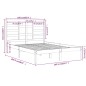 vidaXL Massivholzbett Grau 160x200 cm vidaXL Massivholzbett Grau 160x200 cm
