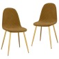 Esszimmerstühle 2 Stk. Braun Samt Esszimmerstühle 2 Stk. Braun Samt