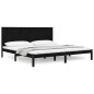 vidaXL Massivholzbett Schwarz Kiefer 180x200 cm