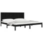 vidaXL Massivholzbett Schwarz Kiefer 180x200 cm