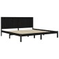 vidaXL Massivholzbett Schwarz Kiefer 180x200 cm