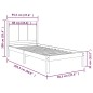 vidaXL Massivholzbett Grau Kiefer 90x200 cm vidaXL Massivholzbett Grau Kiefer 90x200 cm