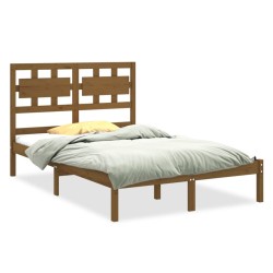 vidaXL Massivholzbett Honigbraun 150x200 cm