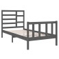 vidaXL Massivholzbett Grau 75x190 cm vidaXL Massivholzbett Grau 75x190 cm
