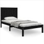vidaXL Massivholzbett Schwarz Kiefer 90x190 cm vidaXL Massivholzbett Schwarz Kiefer 90x190 cm