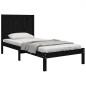 vidaXL Massivholzbett Schwarz Kiefer 90x190 cm vidaXL Massivholzbett Schwarz Kiefer 90x190 cm