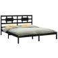vidaXL Massivholzbett Schwarz 180x200 cm vidaXL Massivholzbett Schwarz 180x200 cm