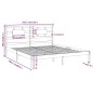 vidaXL Massivholzbett Schwarz 180x200 cm vidaXL Massivholzbett Schwarz 180x200 cm