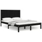 vidaXL Massivholzbett Schwarz Kiefer 150x200 cm vidaXL Massivholzbett Schwarz Kiefer 150x200 cm