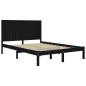 vidaXL Massivholzbett Schwarz Kiefer 150x200 cm vidaXL Massivholzbett Schwarz Kiefer 150x200 cm