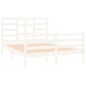 vidaXL Massivholzbett Weiß 140x190 cm vidaXL Massivholzbett Weiß 140x190 cm