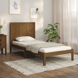 vidaXL Massivholzbett Honigbraun 75x190 cm