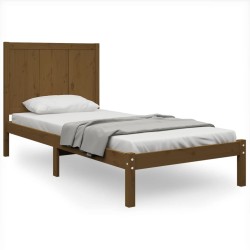 vidaXL Massivholzbett Honigbraun 75x190 cm