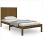 vidaXL Massivholzbett Honigbraun 75x190 cm