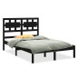vidaXL Massivholzbett Schwarz 140x200 cm vidaXL Massivholzbett Schwarz 140x200 cm
