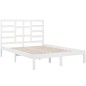vidaXL Massivholzbett Weiß 135x190 cm vidaXL Massivholzbett Weiß 135x190 cm