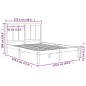 vidaXL Massivholzbett Grau Kiefer 120x190 cm vidaXL Massivholzbett Grau Kiefer 120x190 cm