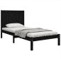vidaXL Massivholzbett Schwarz Kiefer 90x200 cm vidaXL Massivholzbett Schwarz Kiefer 90x200 cm