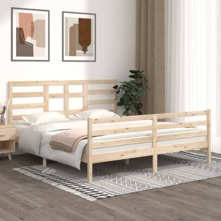 vidaXL Massivholzbett 180x200 cm