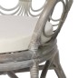 vidaXL Esszimmerstuhl mit Kissen Grau Natur Rattan Leinen vidaXL Esszimmerstuhl mit Kissen Grau Natur Rattan Leinen