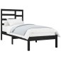 vidaXL Massivholzbett Schwarz 75x190 cm vidaXL Massivholzbett Schwarz 75x190 cm