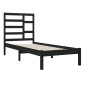 vidaXL Massivholzbett Schwarz 75x190 cm vidaXL Massivholzbett Schwarz 75x190 cm