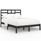 vidaXL Massivholzbett Schwarz 120x200 cm vidaXL Massivholzbett Schwarz 120x200 cm