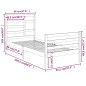 vidaXL Massivholzbett Weiß 90x200 cm vidaXL Massivholzbett Weiß 90x200 cm
