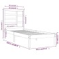 vidaXL Massivholzbett Honigbraun 90x200 cm vidaXL Massivholzbett Honigbraun 90x200 cm
