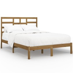 vidaXL Massivholzbett Honigbraun 120x190 cm