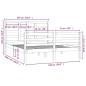 vidaXL Massivholzbett Honigbraun 150x200 cm vidaXL Massivholzbett Honigbraun 150x200 cm