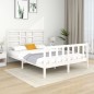 vidaXL Massivholzbett Weiß 135x190 cm vidaXL Massivholzbett Weiß 135x190 cm
