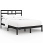 vidaXL Massivholzbett Schwarz 140x200 cm vidaXL Massivholzbett Schwarz 140x200 cm