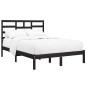 vidaXL Massivholzbett Schwarz 140x200 cm vidaXL Massivholzbett Schwarz 140x200 cm