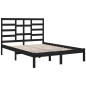 vidaXL Massivholzbett Schwarz 140x200 cm vidaXL Massivholzbett Schwarz 140x200 cm