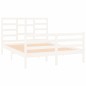 vidaXL Massivholzbett Weiß 135x190 cm vidaXL Massivholzbett Weiß 135x190 cm