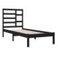 vidaXL Massivholzbett Schwarz 90x190 cm vidaXL Massivholzbett Schwarz 90x190 cm