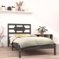 vidaXL Massivholzbett Grau 90x190 cm vidaXL Massivholzbett Grau 90x190 cm