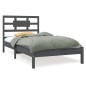 vidaXL Massivholzbett Grau 90x190 cm vidaXL Massivholzbett Grau 90x190 cm
