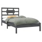 vidaXL Massivholzbett Grau 90x190 cm vidaXL Massivholzbett Grau 90x190 cm