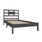 vidaXL Massivholzbett Grau 90x190 cm vidaXL Massivholzbett Grau 90x190 cm