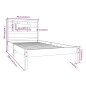 vidaXL Massivholzbett Grau 90x190 cm vidaXL Massivholzbett Grau 90x190 cm
