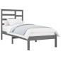 vidaXL Massivholzbett Grau 90x190 cm vidaXL Massivholzbett Grau 90x190 cm